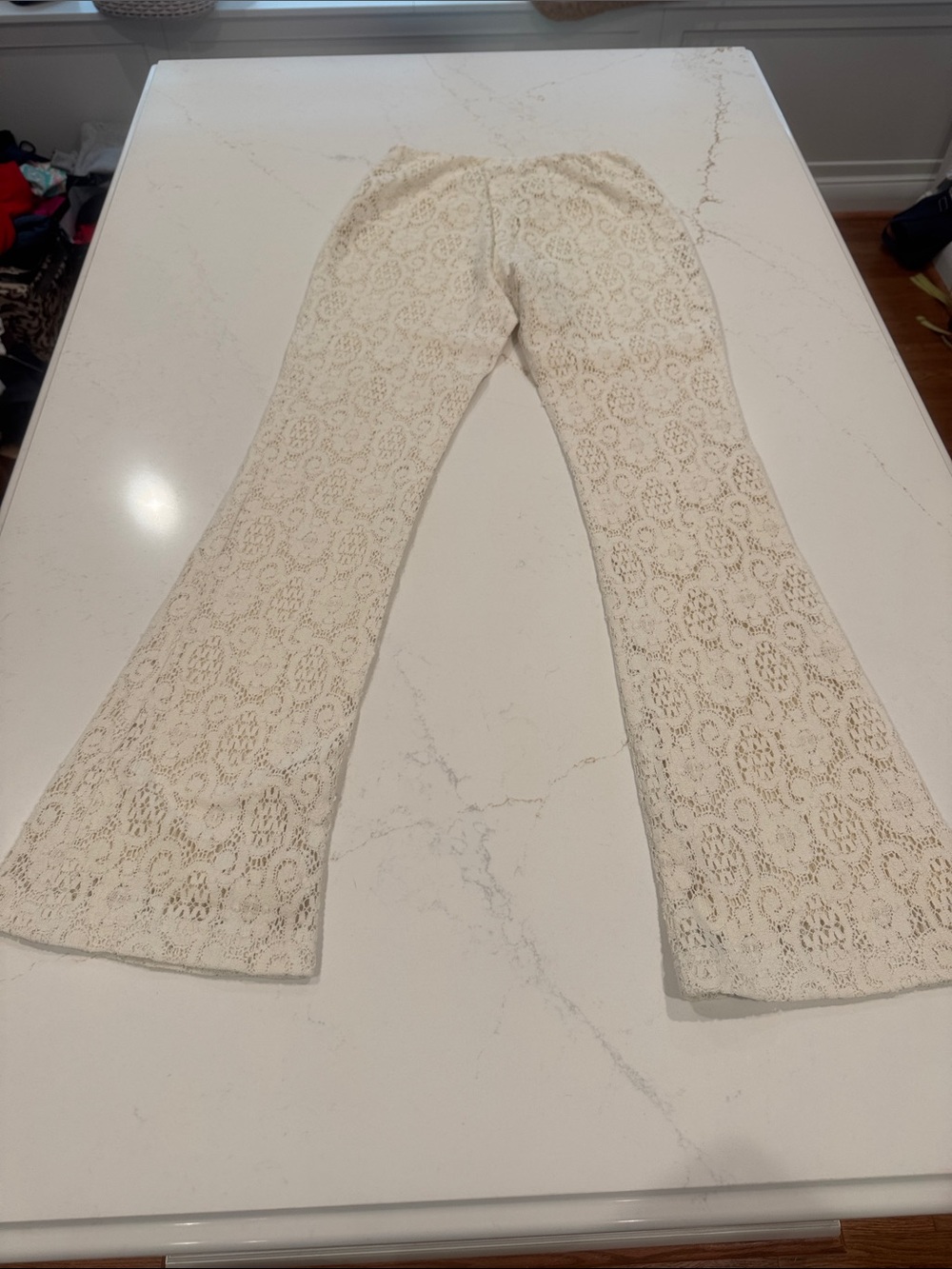 Michael Kors Cream Lace Wide-Leg Pants - Picture 4 of 4